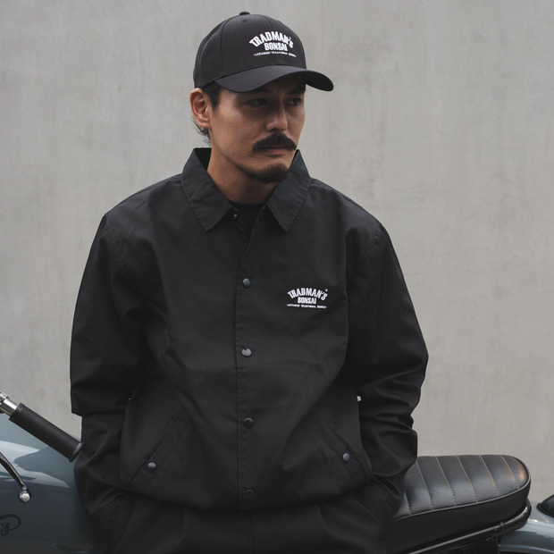 TRAD KAMON TC COACH JKT -BLACK-（刺繍） 詳細画像